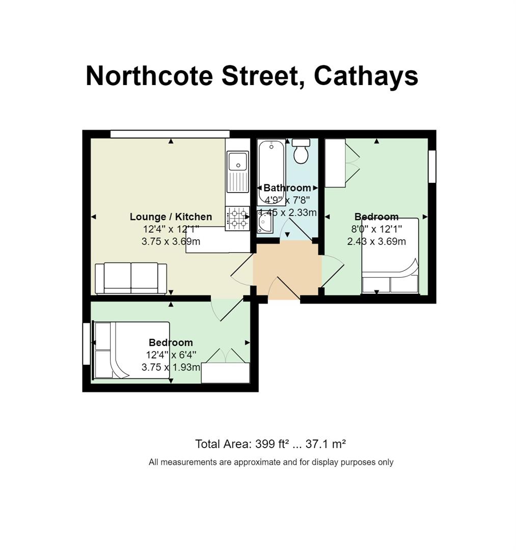 Floorplan for Northcote Street, Roath
